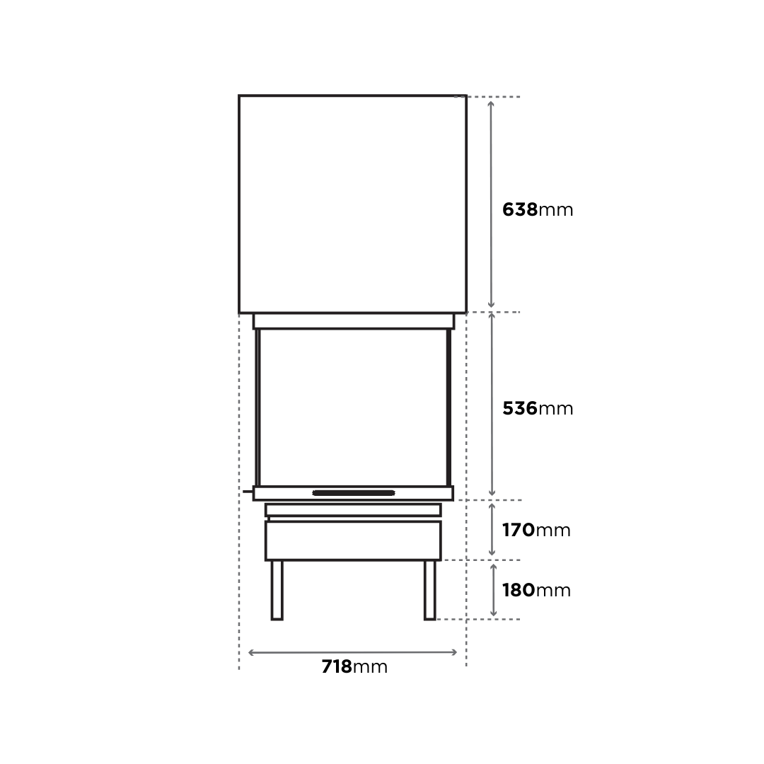 AXIS EPI 950 SIDE DIMENSIONS