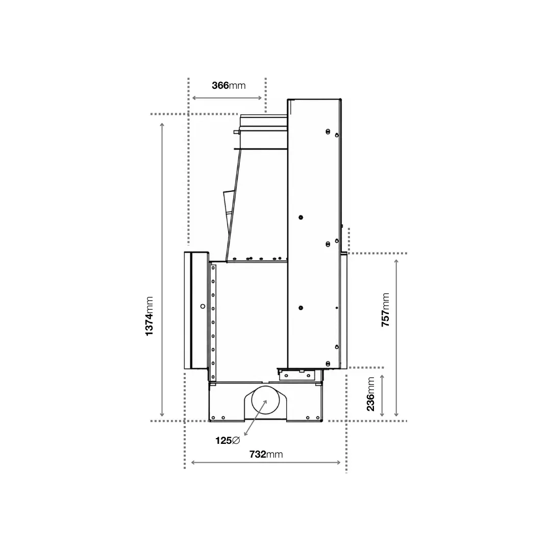 FAS120 DS Side Dimensions