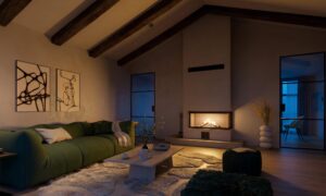 FAS120 Corner Inbuilt Wood Fireplace